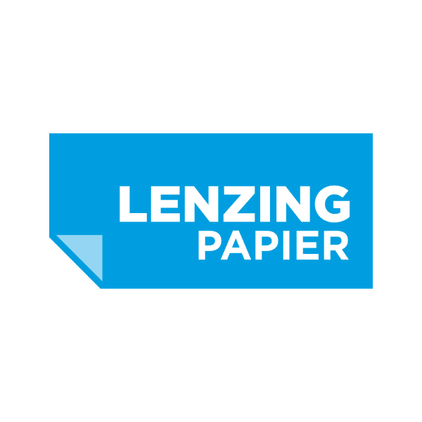 Lenzing Papier Logo blau